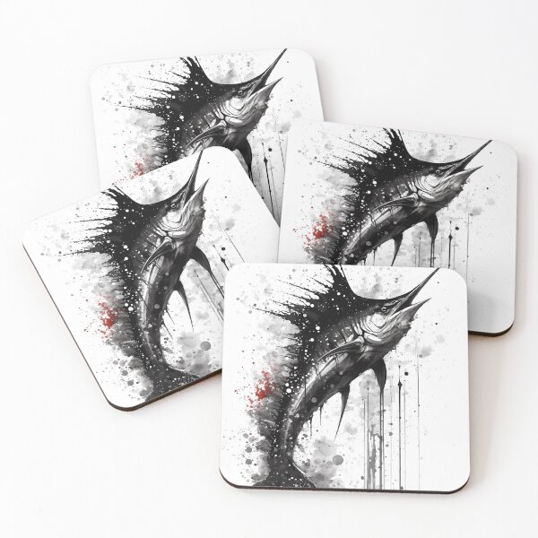 Item preview, Black Marlin Ink Painting designed and sold by TortillaChief.