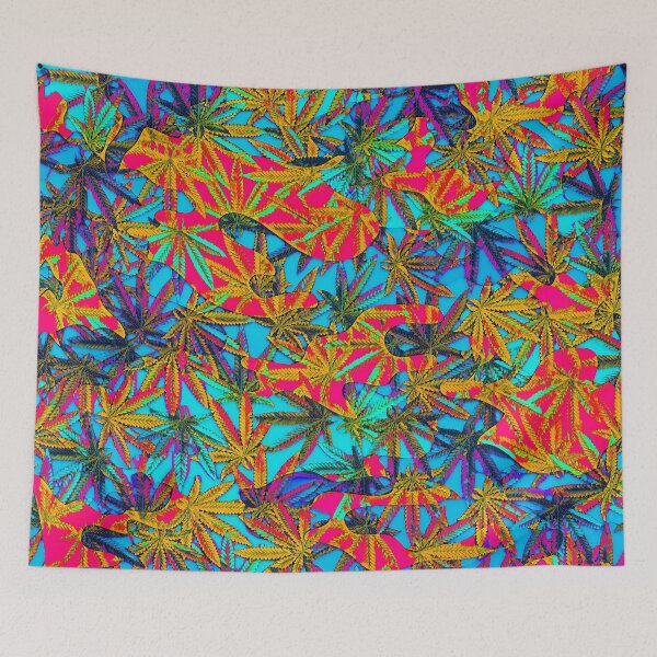 Item preview, Colorful Marijuana Leaf Smoke Print P designed and sold by WildArtDesigns.