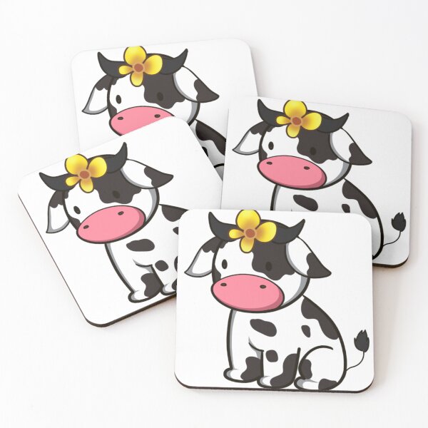Item preview, Cute cow with yellow flowers  designed and sold by Lexic-Rose.