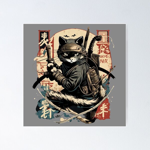 Item preview, Cat Samurai designed and sold by pedrogag.
