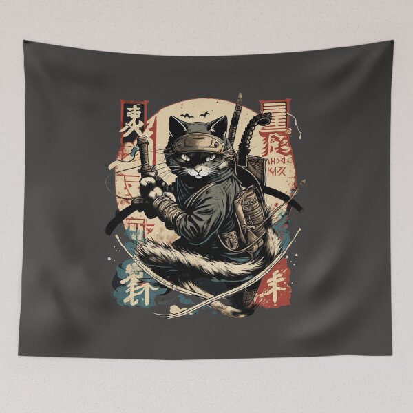 Item preview, Cat Samurai designed and sold by pedrogag.
