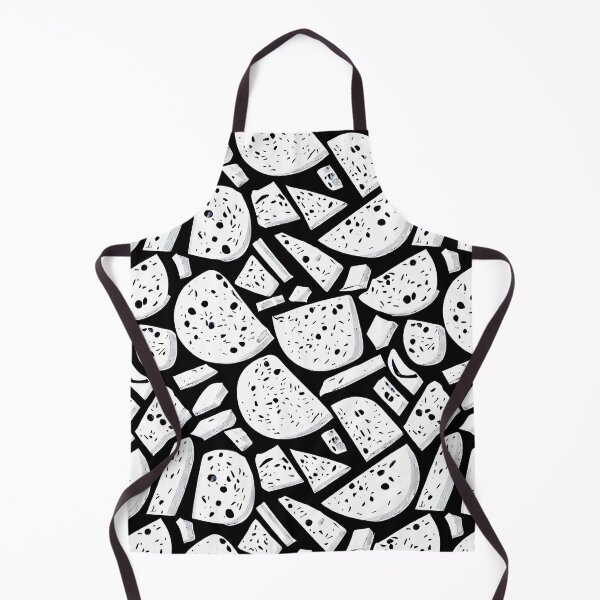 Item preview, Black and white Tasty Cheese pattern decorative designed and sold by MrLacarte.