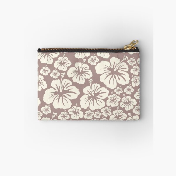 Item preview, hibiscus tropical brown cream aloha Hawaii coconut girl aesthetic iPhone case designed and sold by blomastudios.