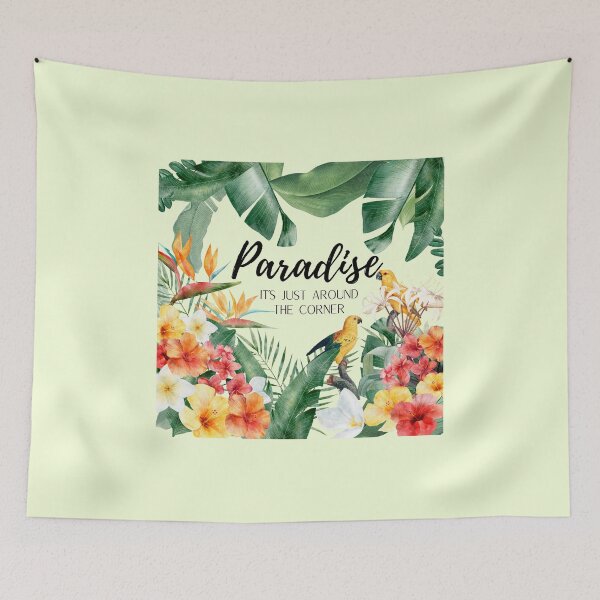 Item preview, Tropical Paradise Just Around the Corner (green) designed and sold by Visionary2791.