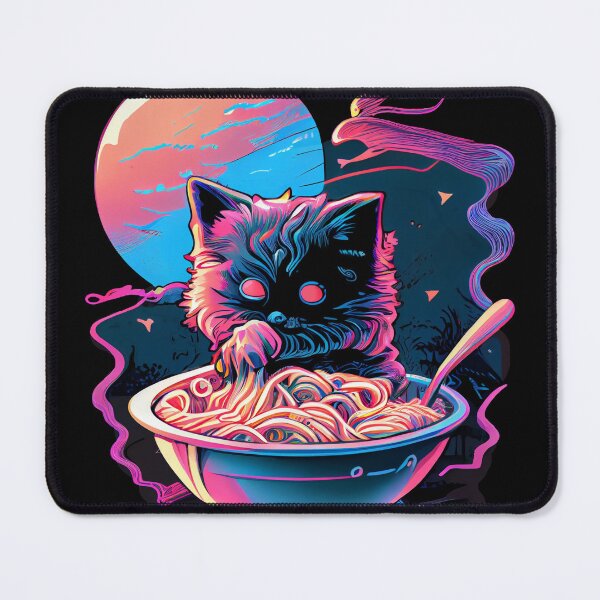 Item preview, Cat Ramen Synthwave designed and sold by pedrogag.