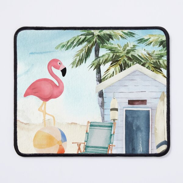 Item preview, Flamingo On The Beach designed and sold by LifeNonchalant.