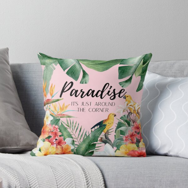 Item preview, Tropical Paradise Just Around the Corner (pink) designed and sold by Visionary2791.
