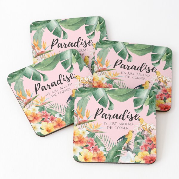 Item preview, Tropical Paradise Just Around the Corner (pink) designed and sold by Visionary2791.
