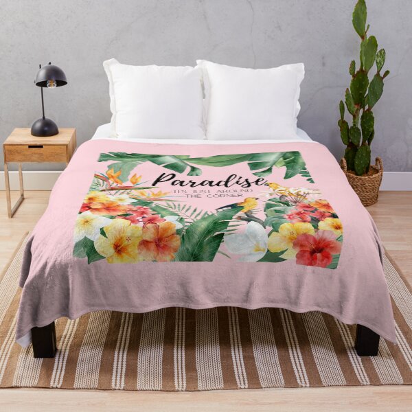 Item preview, Tropical Paradise Just Around the Corner (pink) designed and sold by Visionary2791.