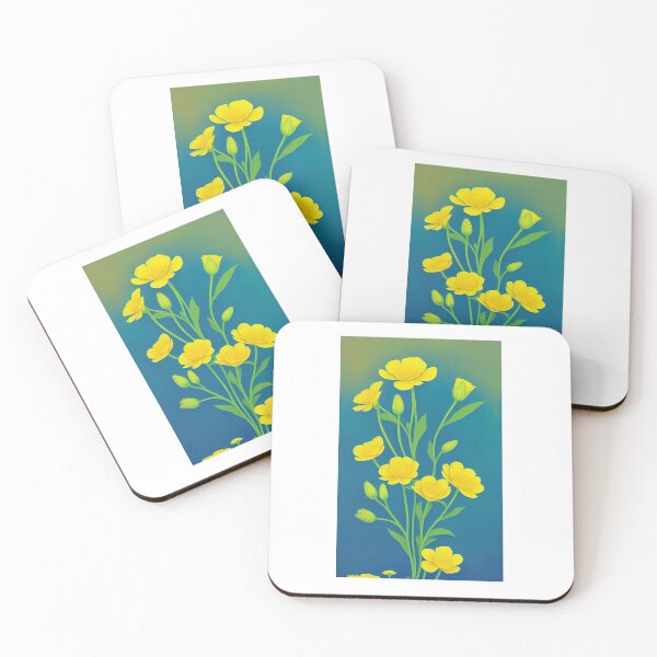 Item preview, Buttecup flower artwork designed and sold by GroovyDino.