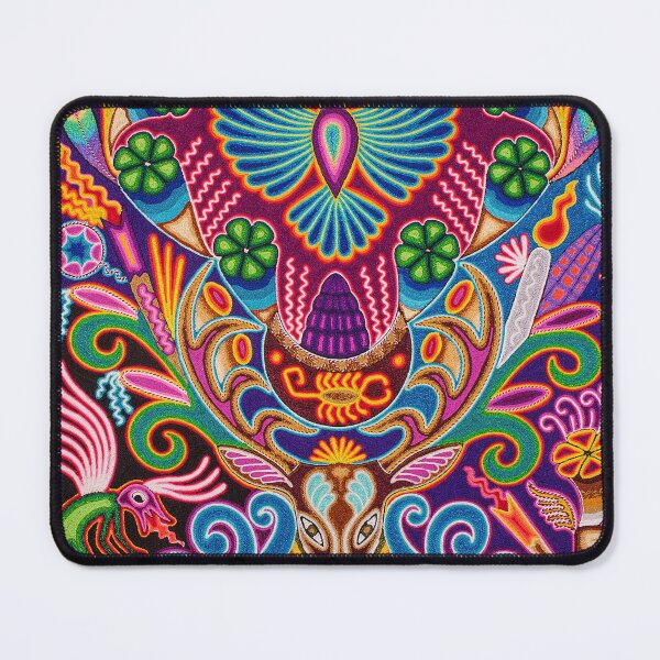 Item preview, deer and eagle mexican huichol shaman designed and sold by aramara-huichol.