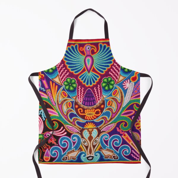 deer and eagle mexican huichol shaman Apron