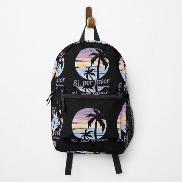 Item preview, Sí, Por Favor, Yes Please, Spanish Sayings, Retro Beach Sunrise designed and sold by Sun Sand & Sea Art.