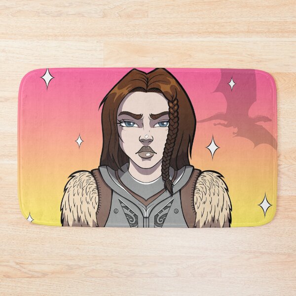 Item preview, Gamer Skyrim Lydia Yellow Brown Cartoon Portrait designed and sold by JessicaAmber.