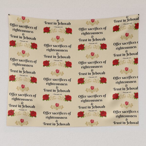 Item preview, Red Roses Trust in Jehovah Psalm 4:5  designed and sold by Visionary2791.