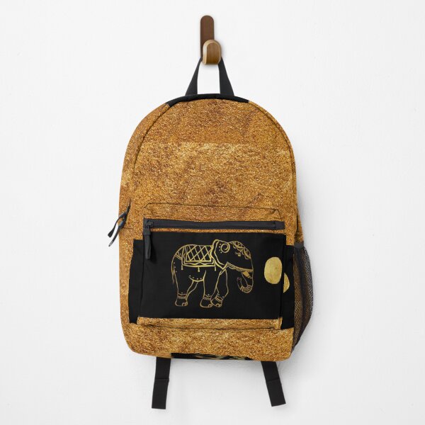 Item preview, Gold elephant in a black and gold background designed and sold by Sshmorr.