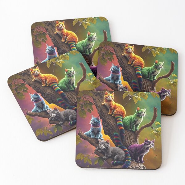 Item preview, Five cats climbing up a tree designed and sold by Chiron WADE.