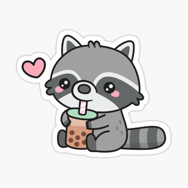 Raccoon Heart Vinyl Sticker — Amy Richards Illustration