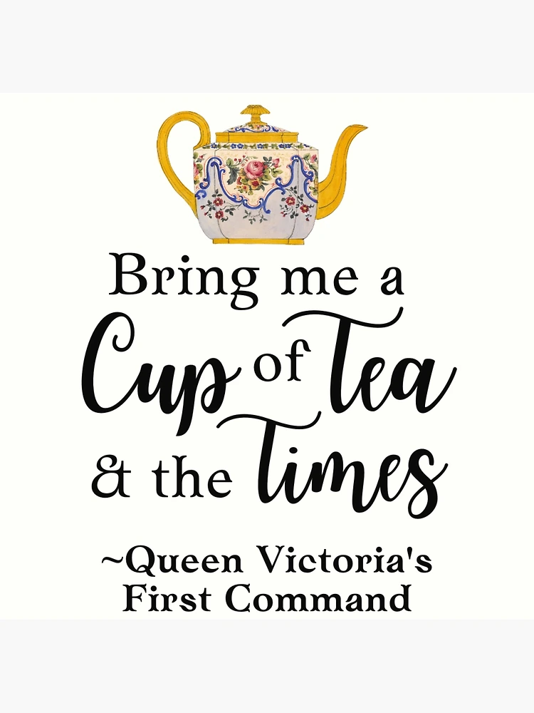 Teapot - Miniature - Queen Victoria on Yellow Background