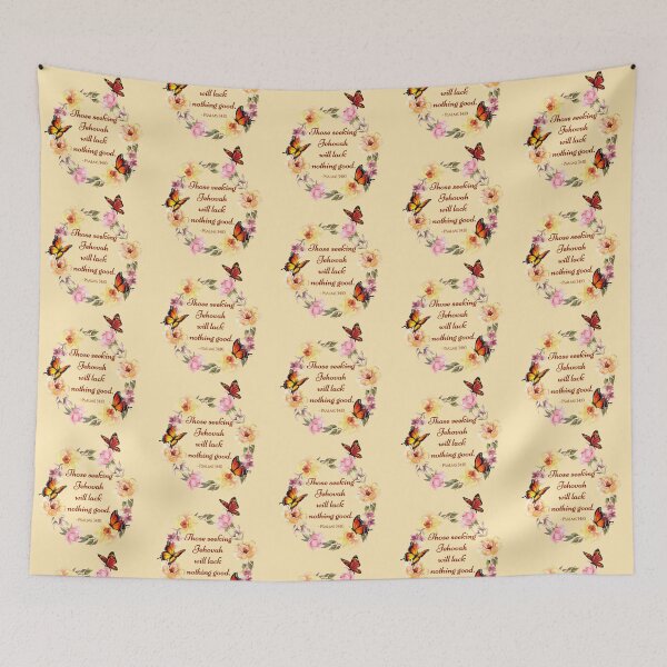 Item preview, Butterfly Floral Those Seeking Jehovah (yellow) designed and sold by Visionary2791.