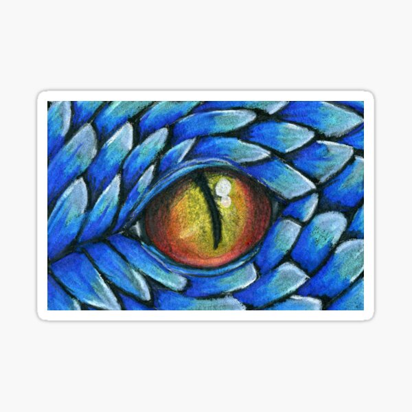 Blue Dragon Eye Sticker