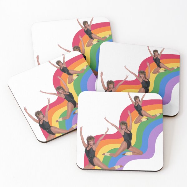 Item preview, Jane Fonda Retro Rainbow designed and sold by TeeKid.