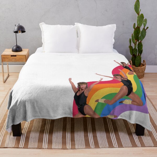 Item preview, Jane Fonda Retro Rainbow designed and sold by TeeKid.