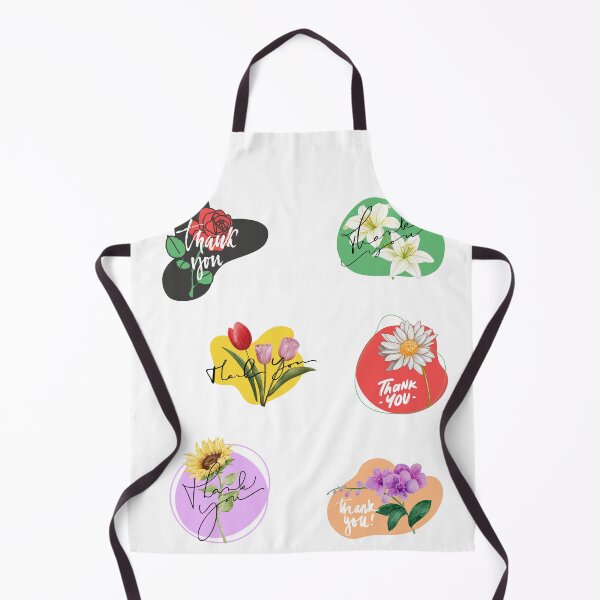 Item preview, Thank you flower floral 6 set sticker colorful illustration set collection designed and sold by FRH Design ⭐⭐⭐⭐⭐.