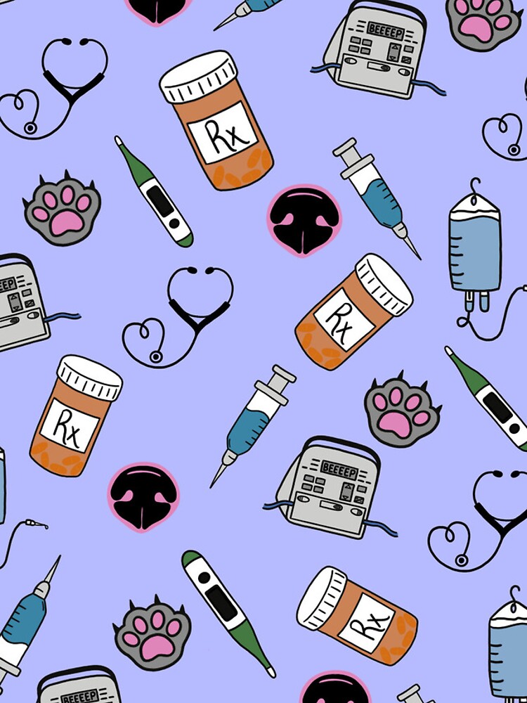 Thumbnail 4 of 4, Samsung Galaxy Phone Case, Vet Med Pattern designed and sold by RNHArtwork.