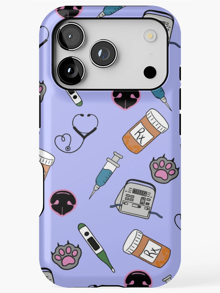 Thumbnail 1 of 4, iPhone Case, Vet Med Pattern designed and sold by RNHArtwork.