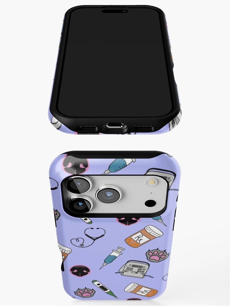 Thumbnail 3 of 4, iPhone Case, Vet Med Pattern designed and sold by RNHArtwork.