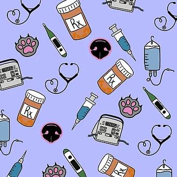 Artwork thumbnail, Vet Med Pattern by RNHArtwork
