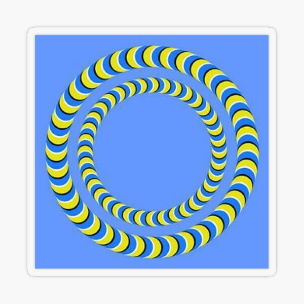 Rotating Rings  - #Optical #Illusion #Circles #Moving Transparent Sticker