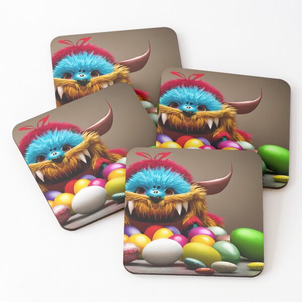 Item preview, Easter Monster Surrounded by Colorful Eggs designed and sold by dreamdesign-4u.