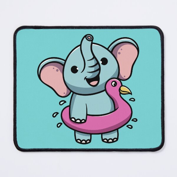 Item preview, Cute Elephant Swimming designed and sold by cubbone.