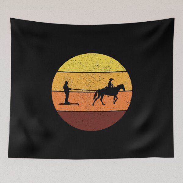 Item preview, Horse Skijoring Extreme Winter Sport Ski Retro Vintage designed and sold by CuteDesigns1.