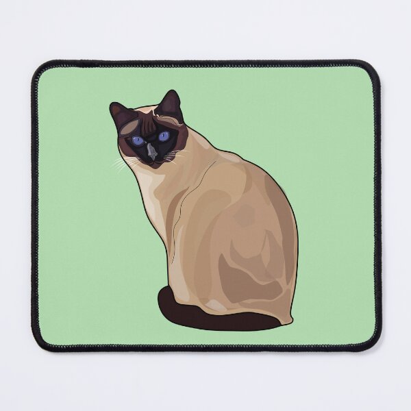 Item preview, Siamese cat cartoon illustration designed and sold by Misscartoon.