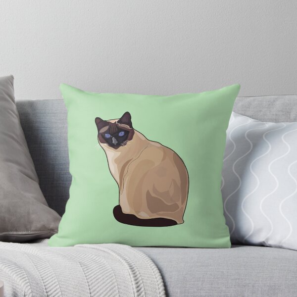 Item preview, Siamese cat cartoon illustration designed and sold by Misscartoon.