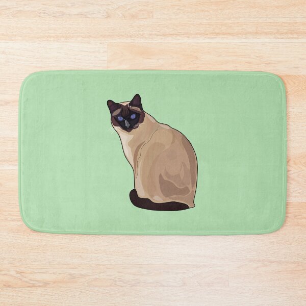 Item preview, Siamese cat cartoon illustration designed and sold by Misscartoon.