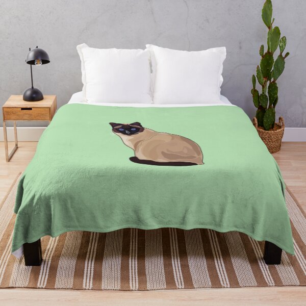 Item preview, Siamese cat cartoon illustration designed and sold by Misscartoon.