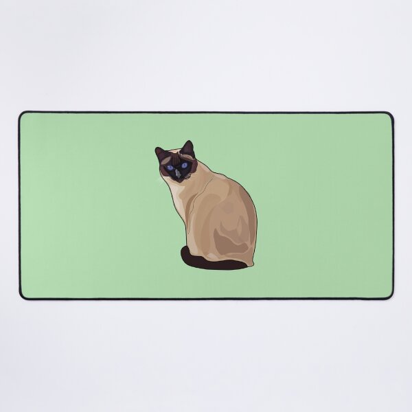 Item preview, Siamese cat cartoon illustration designed and sold by Misscartoon.