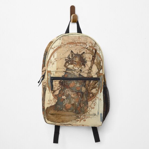Item preview, Vintage Art Nouveau Traditional Japanese Tanuki Samurai designed and sold by entwithanaxe.