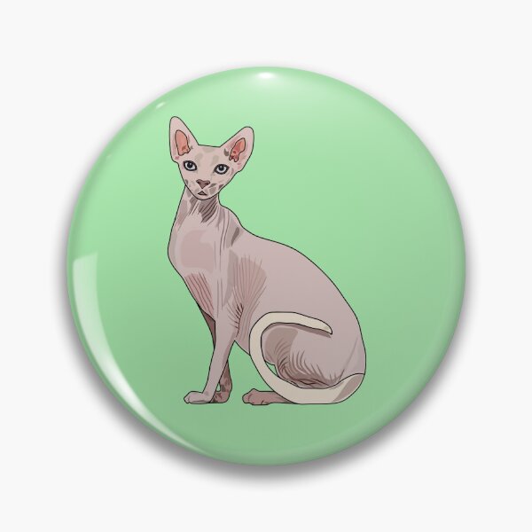 Item preview, Sphynx cat cartoon illustration designed and sold by Misscartoon.