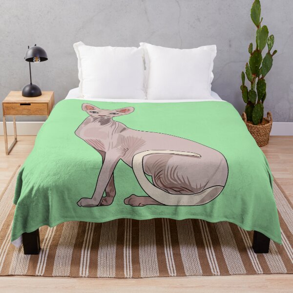Item preview, Sphynx cat cartoon illustration designed and sold by Misscartoon.