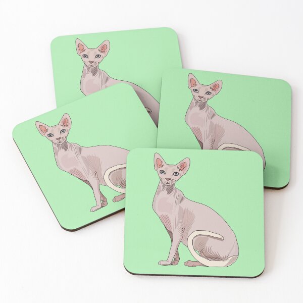 Item preview, Sphynx cat cartoon illustration designed and sold by Misscartoon.
