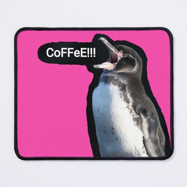 Item preview, Galapagos Penguin needs coffee (Fushia #FC46AA) designed and sold by SBPenguins.