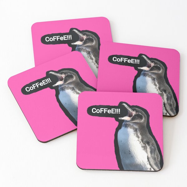 Item preview, Galapagos Penguin needs coffee (Fushia #FC46AA) designed and sold by SBPenguins.