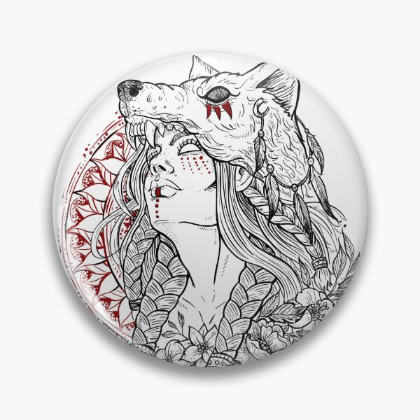 Item preview, Wolf shaman girl designed and sold by BlackForge.