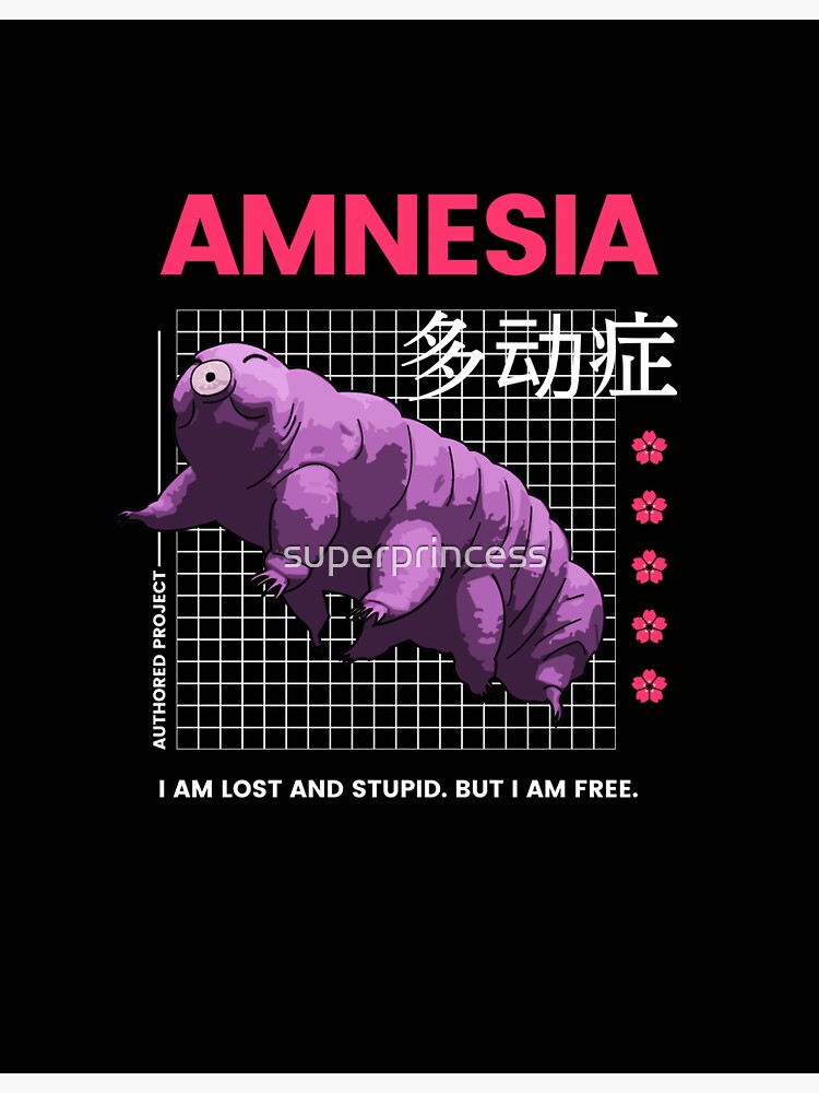 Thumbnail 3 of 3, Sticker, AMNESIA Branded Tardigrade Ilustration designed and sold by superprincess.