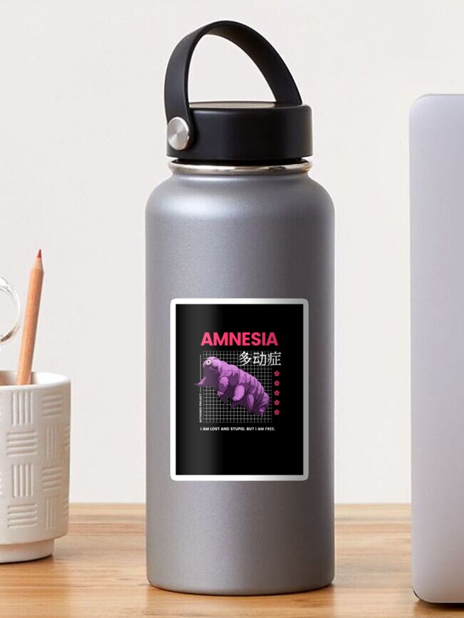 Thumbnail 1 of 3, Sticker, AMNESIA Branded Tardigrade Ilustration designed and sold by superprincess.